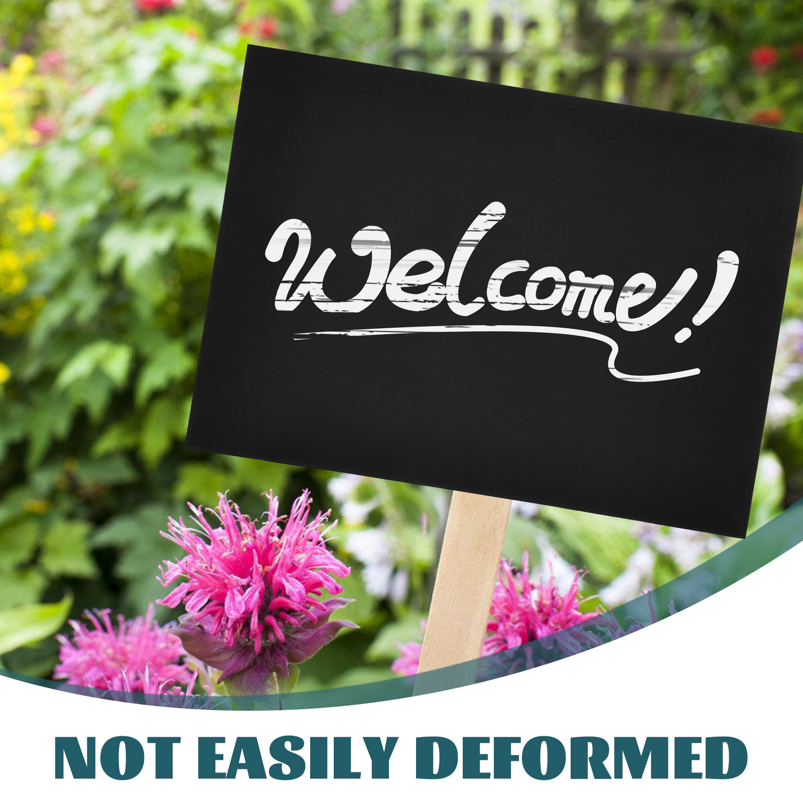 2Pcs Sleek Black Blank Garden  - Yard Sign Blank review and price